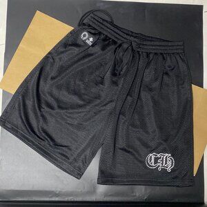 Chrome Hearts Logo Printed Mesh Varsity Shorts